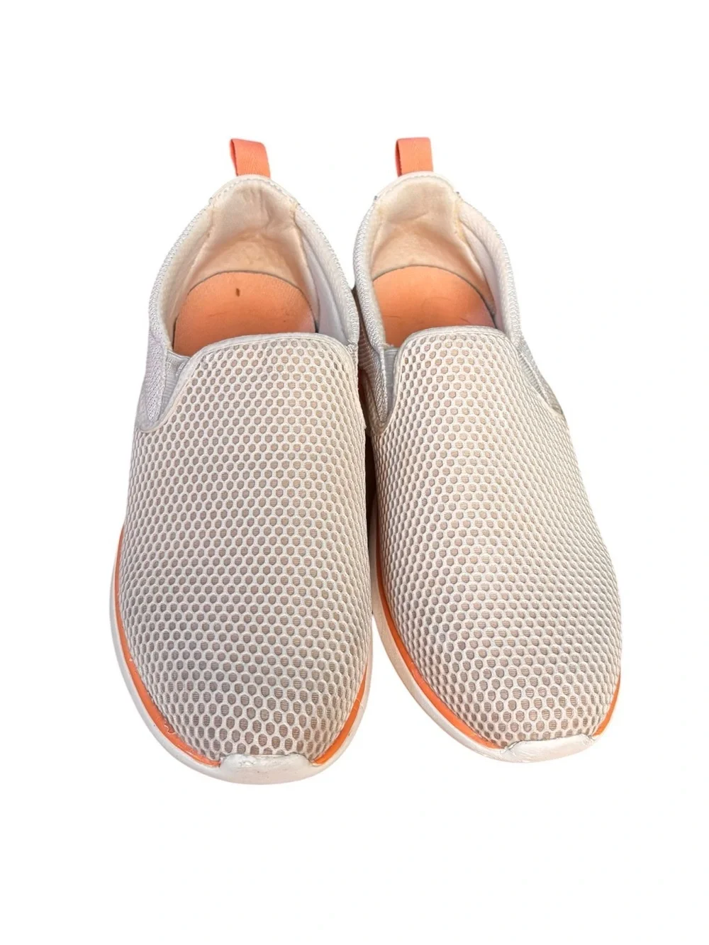 Vionic Vortex Zeta Active Slip-on Sneakers - Cream/Orange Women’s Sz 9